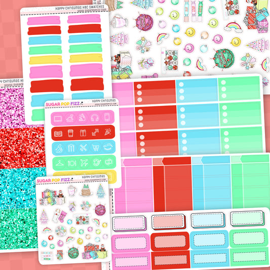 Happy Christmas Hobonichi Cousin Weekly Kit Add-ons