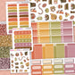 Collection of planner stickers with autumn-themed designs on a white background