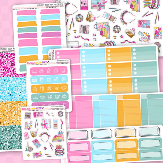 Birthday Bash Hobonichi Cousin Weekly Kit Add-ons