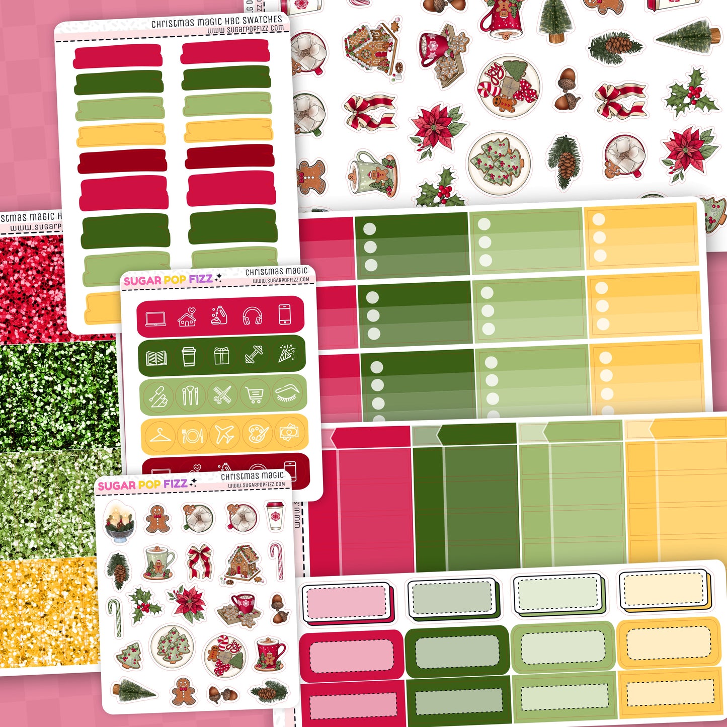 Christmas Magic Hobonichi Cousin Weekly Kit Add-ons