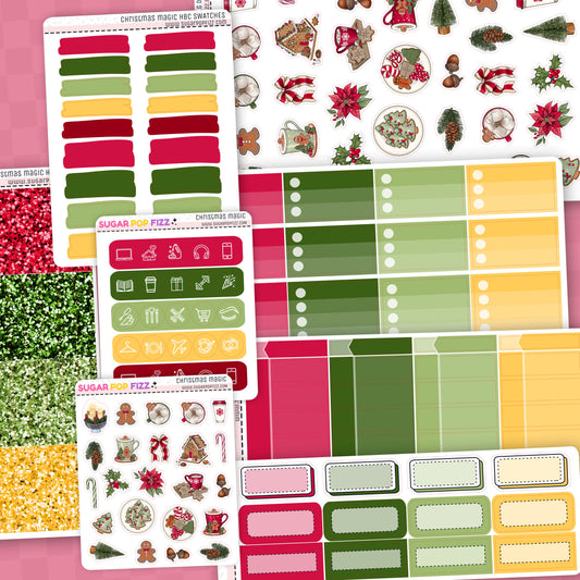 Christmas Magic Hobonichi Cousin Weekly Kit Add-ons