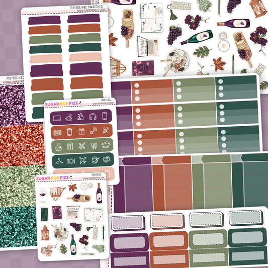 Merlot Hobonichi Cousin Weekly Kit Add-ons