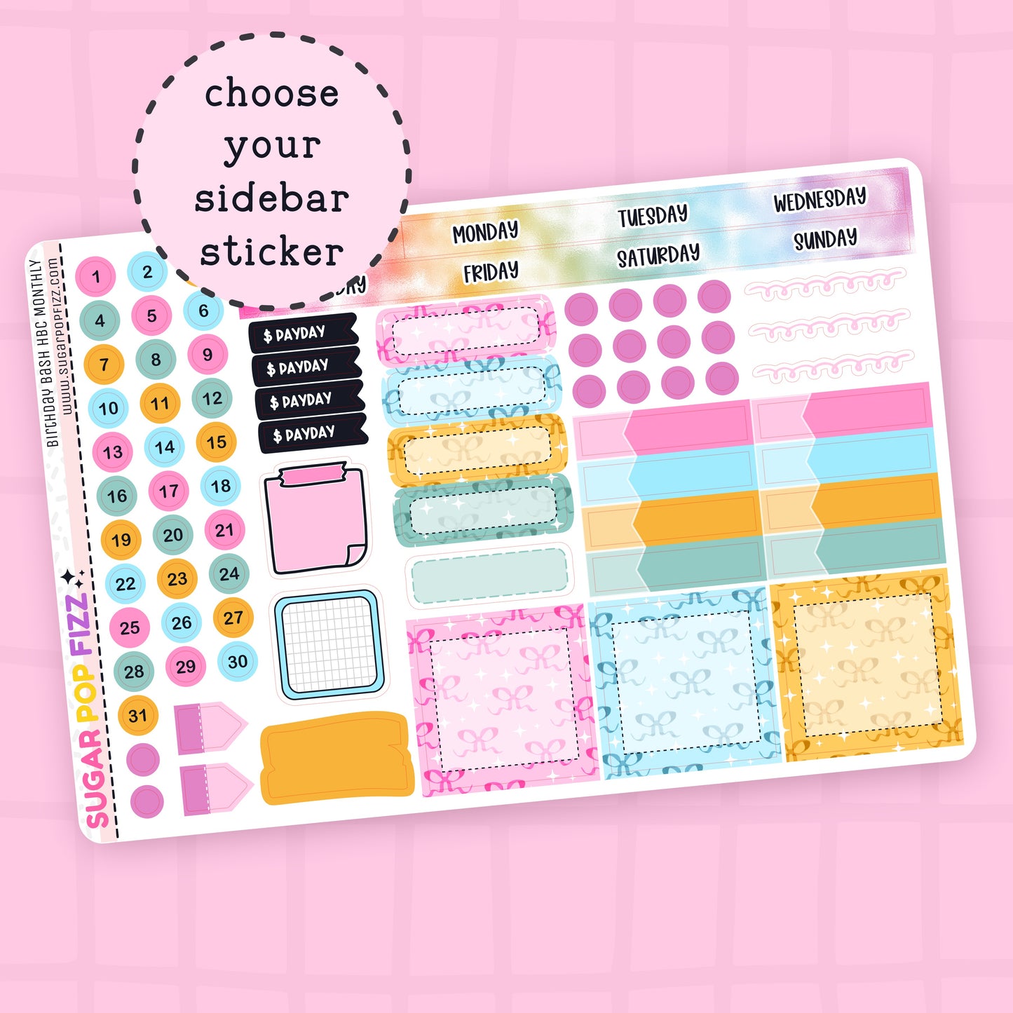 Birthday Bash Hobonichi Cousin Monthly