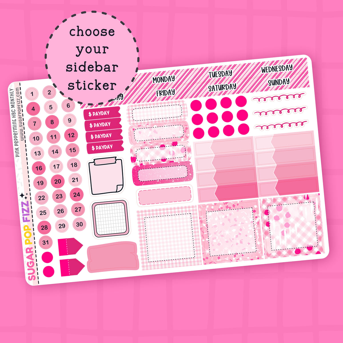 Pink Peppermint Hobonichi Cousin Monthly