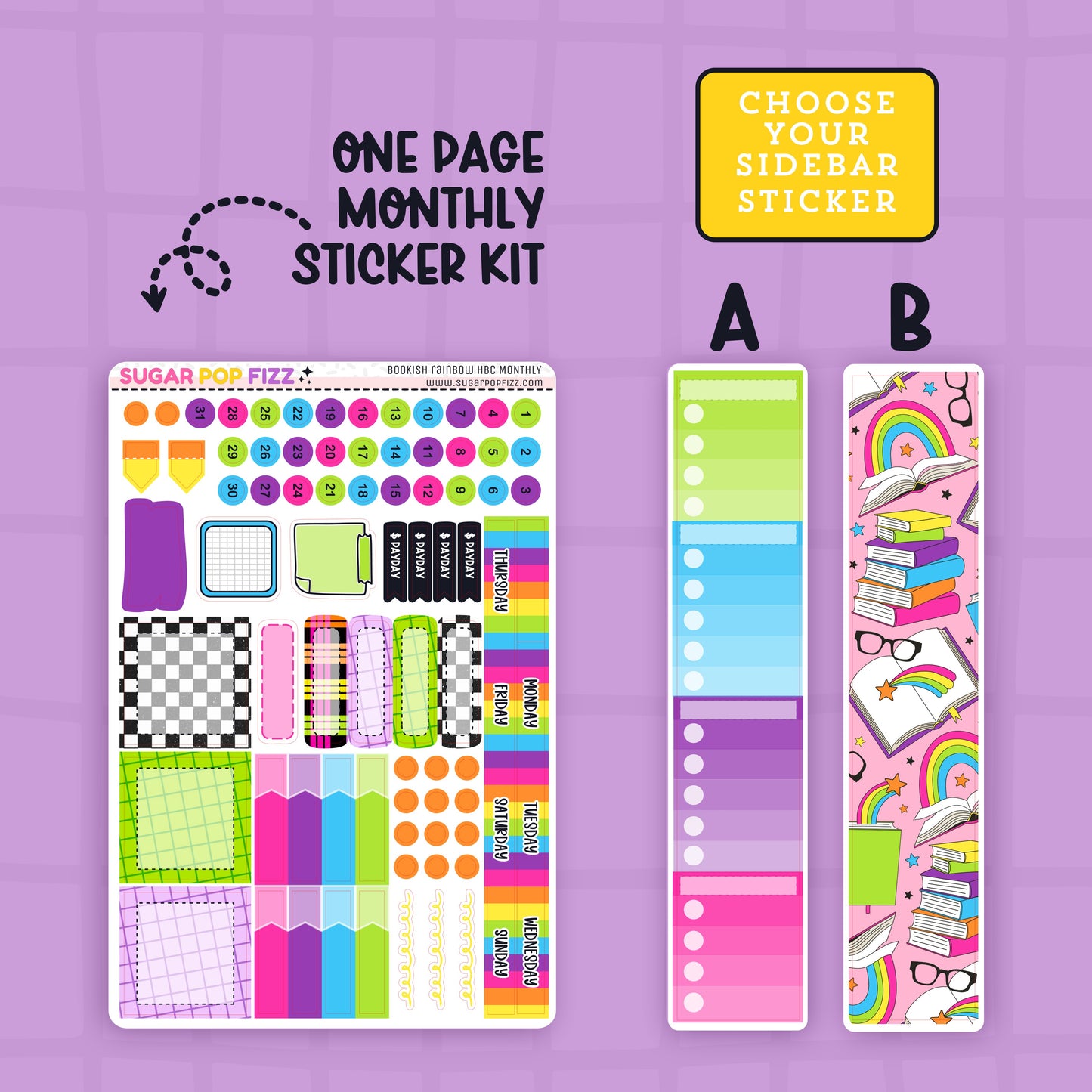 Bookish Rainbow Hobonichi Cousin Monthly