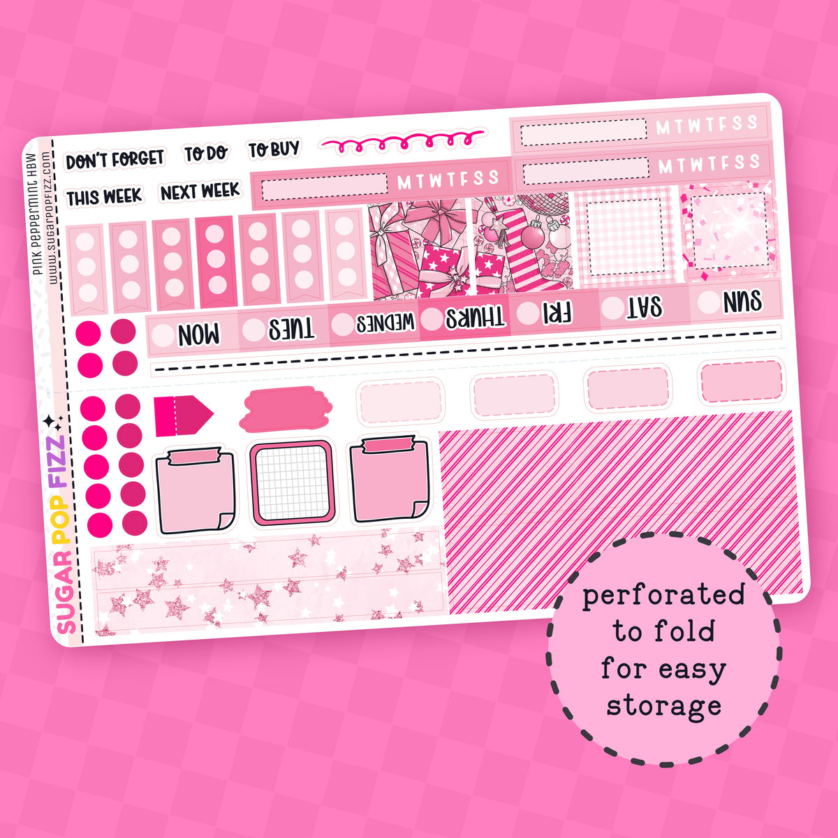 Pink Peppermint Hobonichi Weeks Weekly Kit