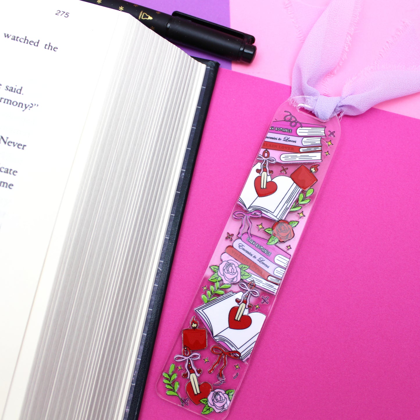 Romance Reader - Acrylic Bookmark
