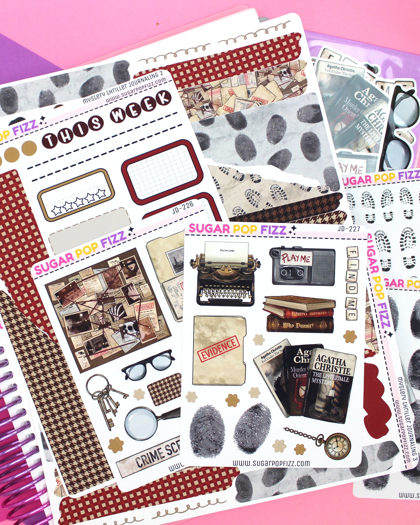 Mystery Thriller Journaling Deco Stickers - JD226
