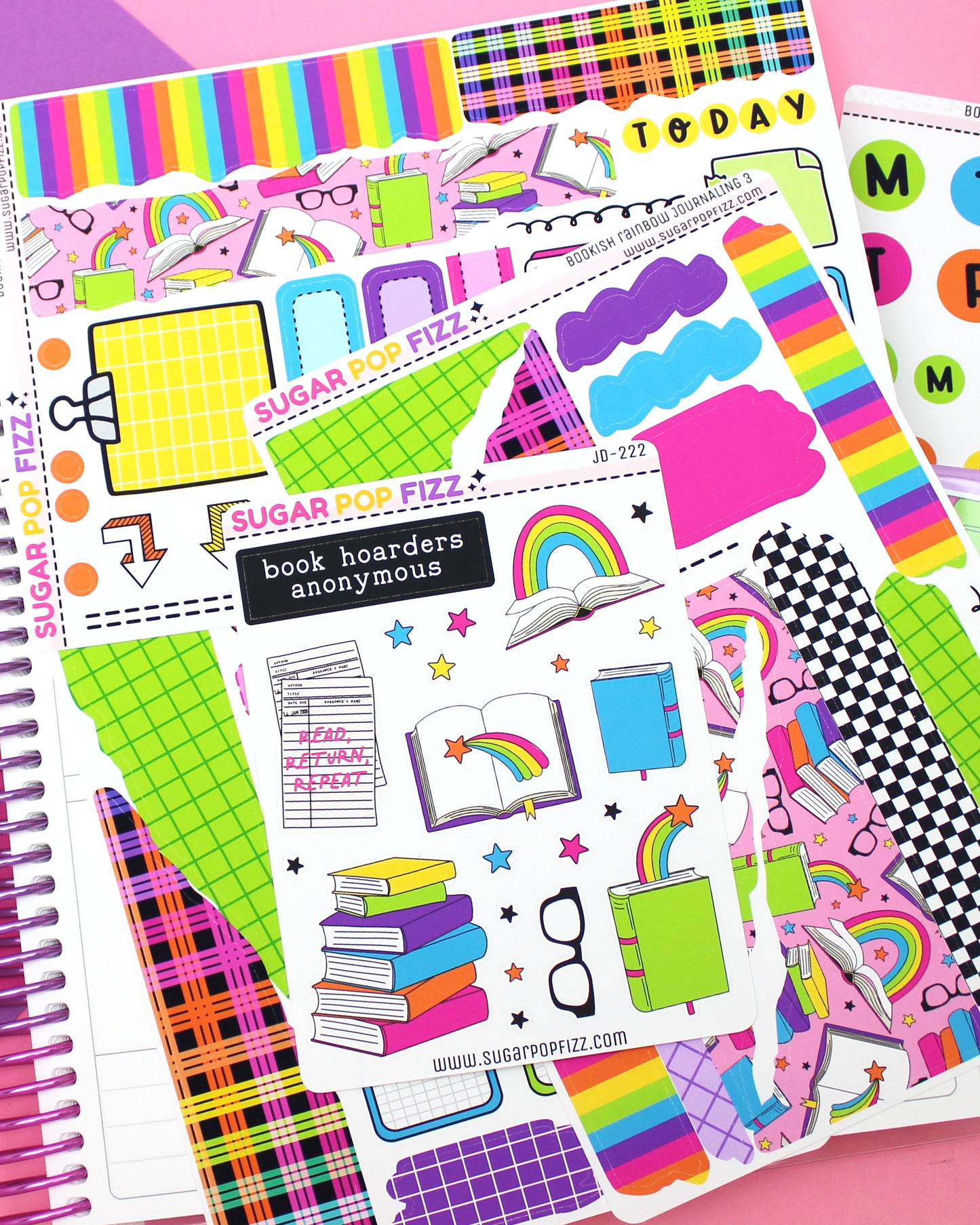 Bookish Rainbow Journaling Deco Stickers - JD222