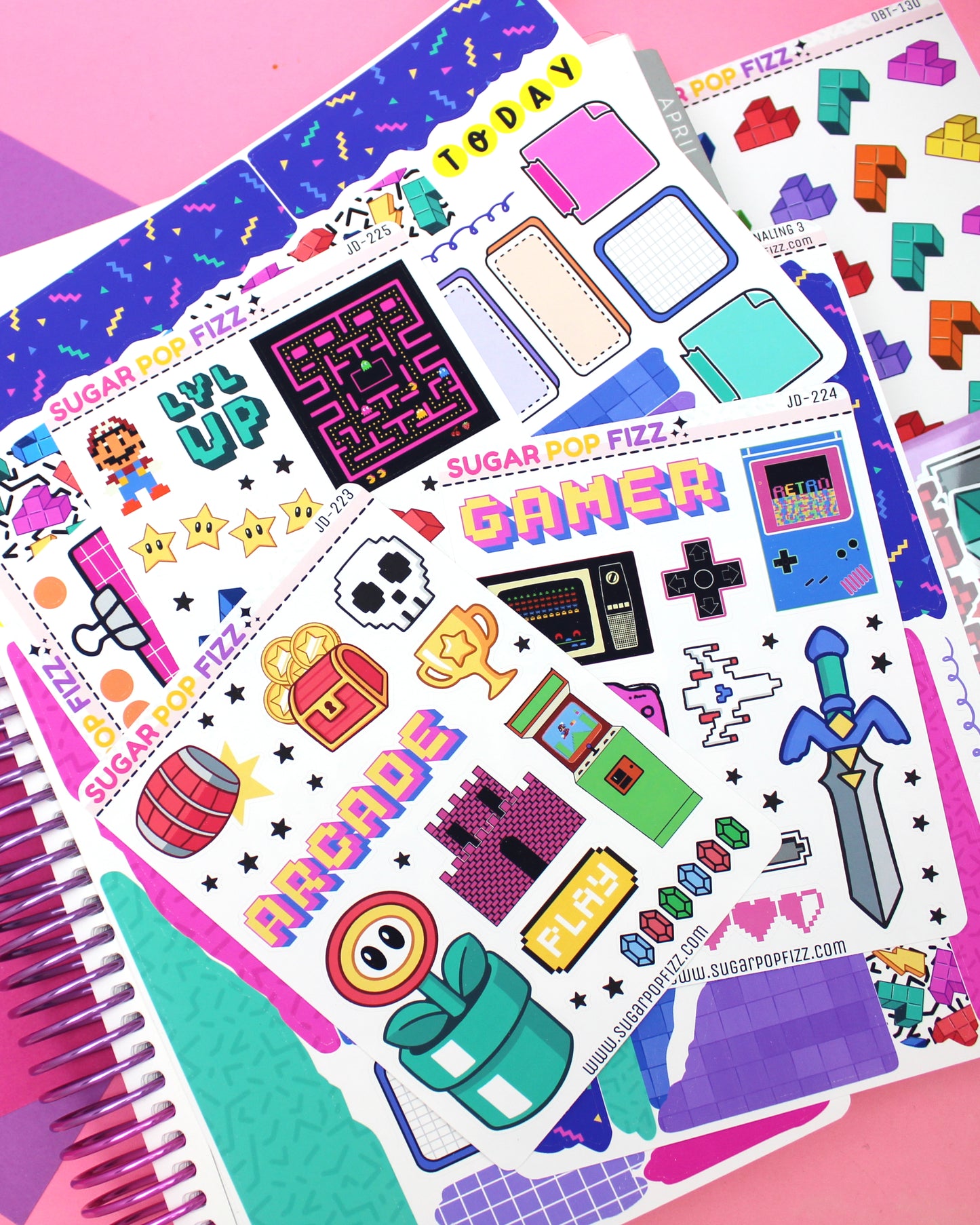 Retro Gamer Journaling Deco Stickers - JD225