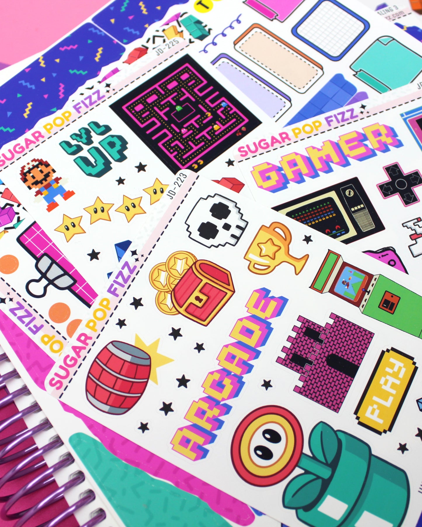 Retro Gamer Journaling Deco Stickers - JD223