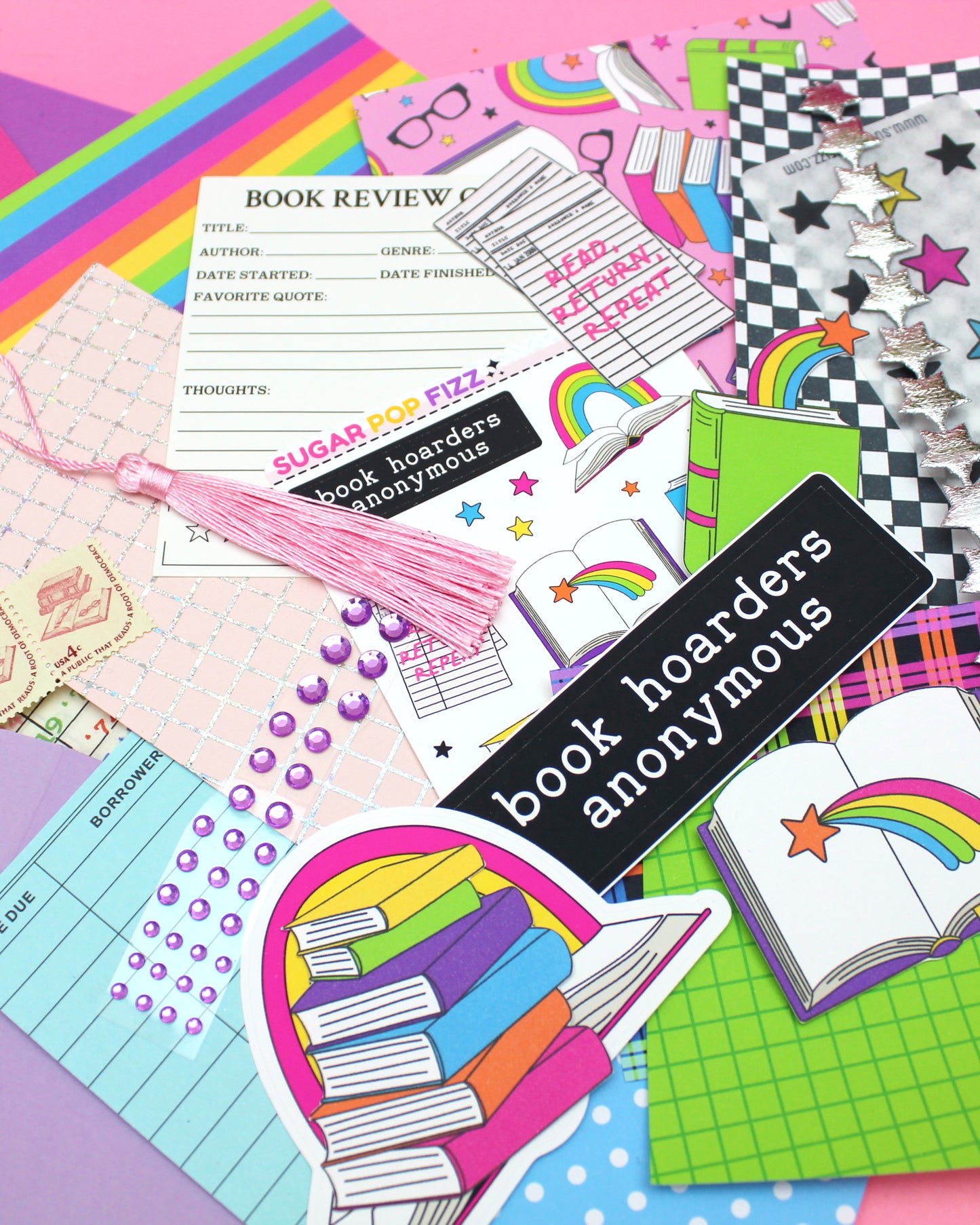 Rainbow Bookish Scrap Pack (3 sizes)