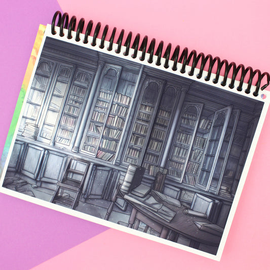 Haunted Library - Full Page Sticker