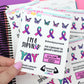 Thyroid Cancer Awareness Doodle Stickers - D365