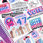 VOTE Die Cut Sticker Pack