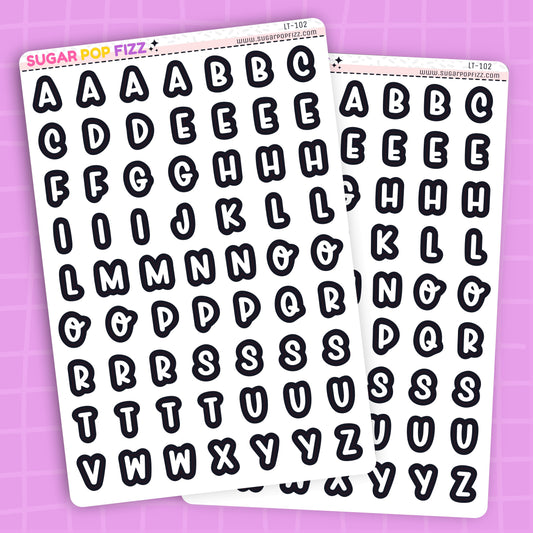Font B LETTERS (BLACK) - LT102
