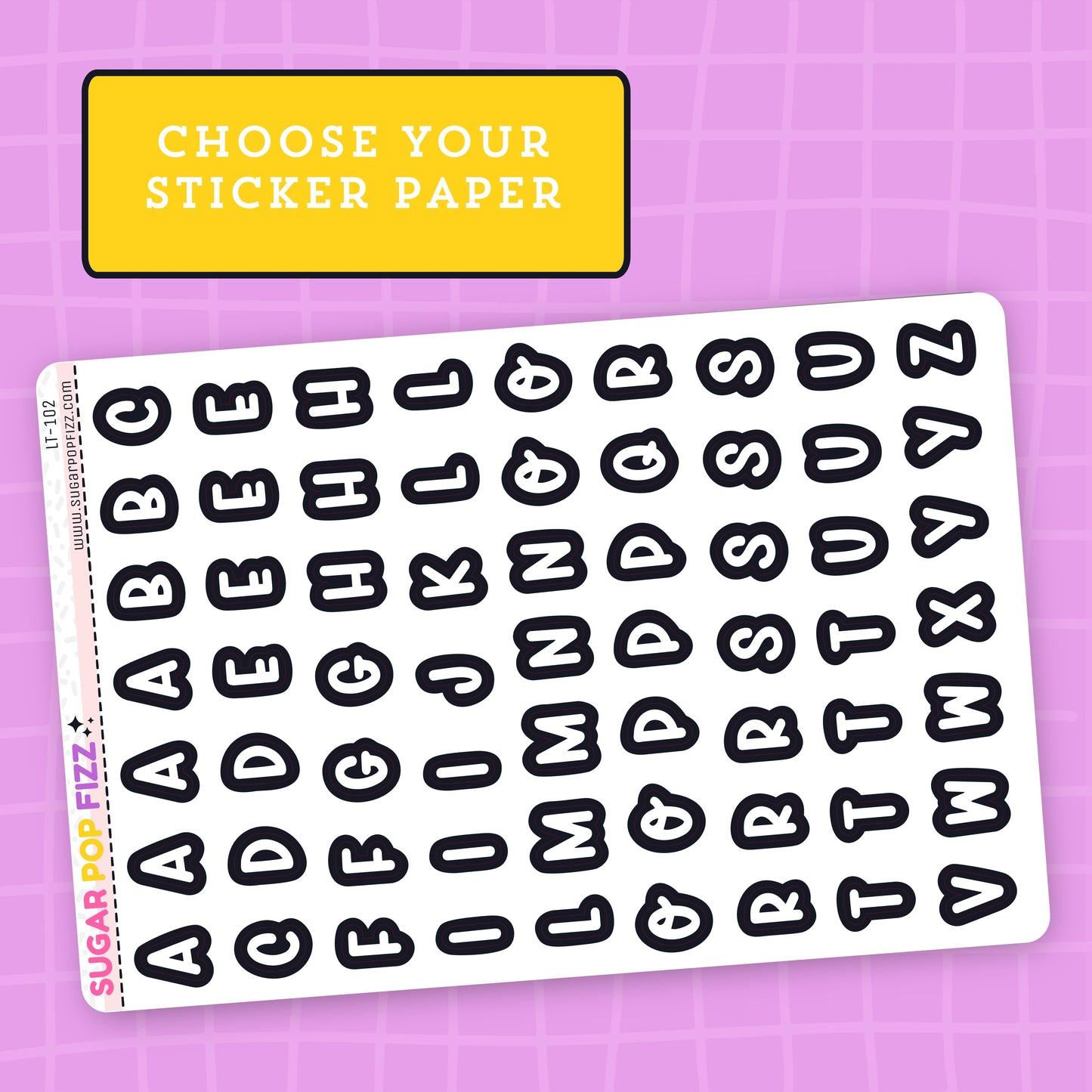 Font B LETTERS (BLACK) - LT102