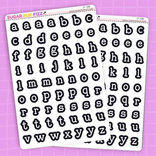Font C LETTERS (BLACK) - LT106