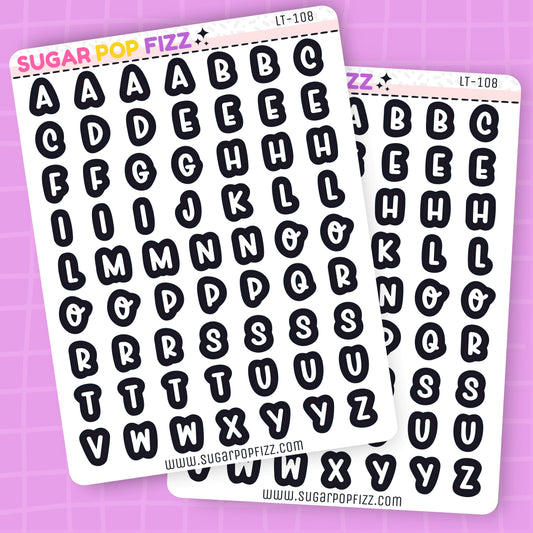 Font B LETTERS SMALL (BLACK) - LT108