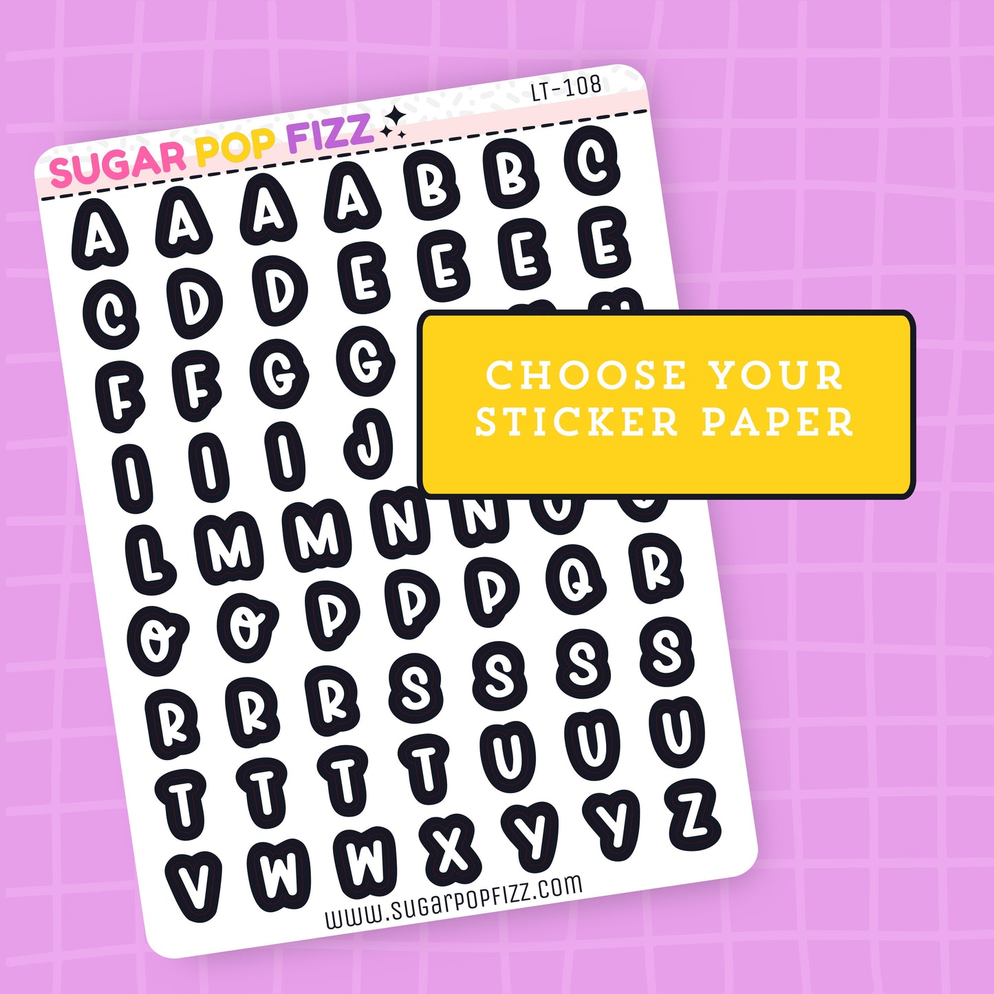 Font B LETTERS SMALL (BLACK) - LT108