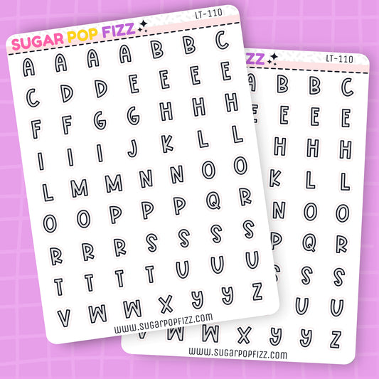 Font D LETTERS SMALL (GRAY) - LT110