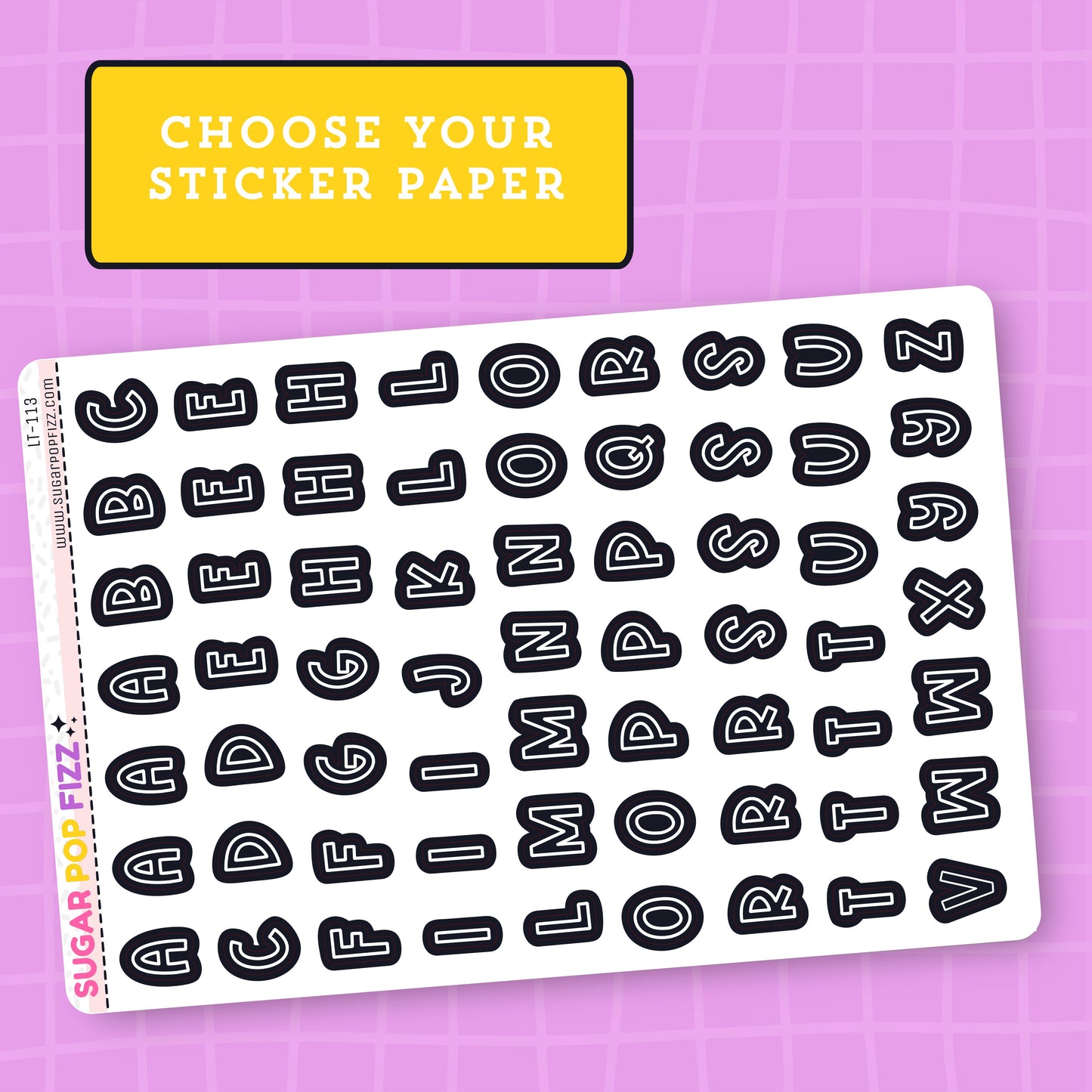 Font D LETTERS (BLACK) - LT113