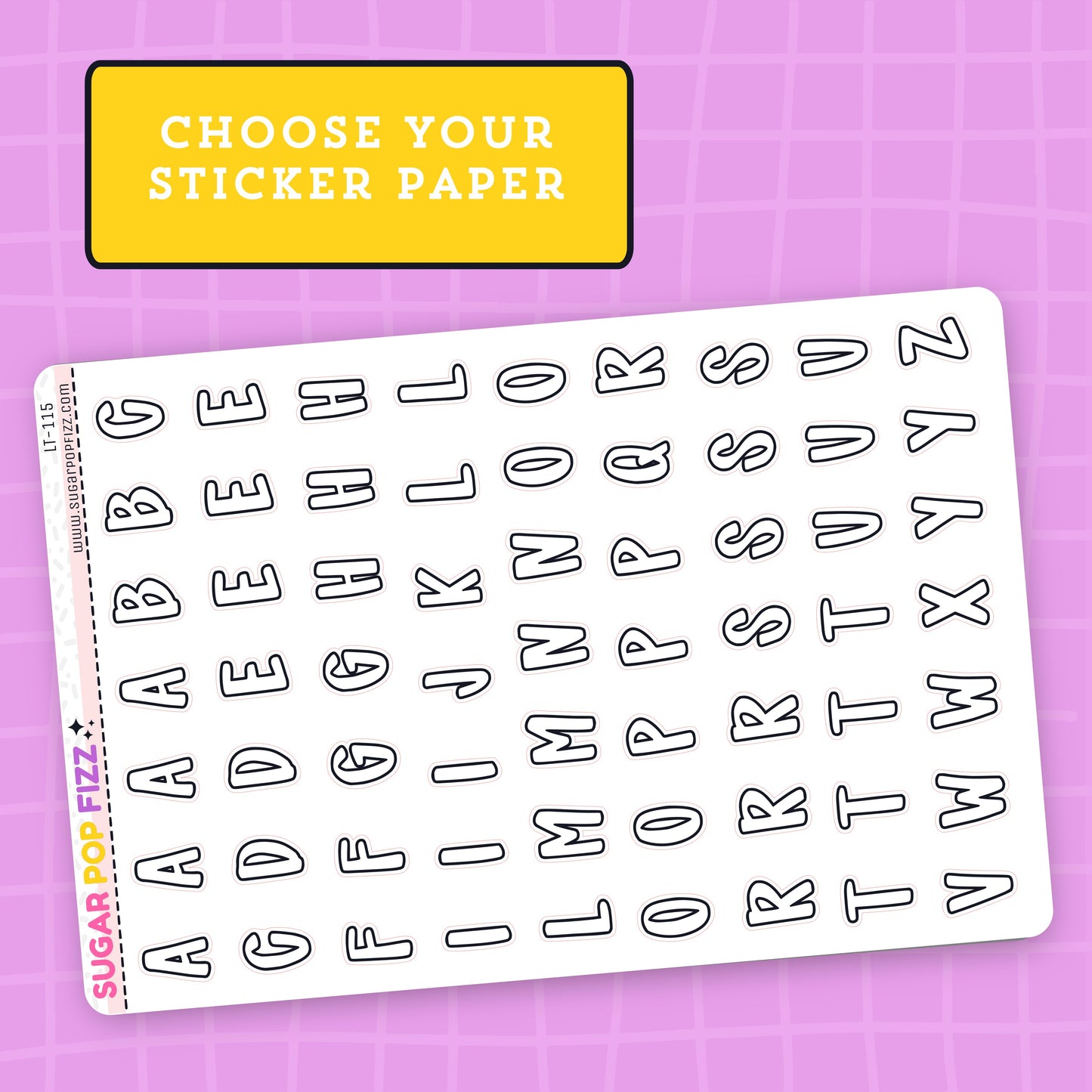 'Color Me In' LETTERS - LT115