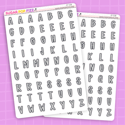 Gray LETTERS - LT116