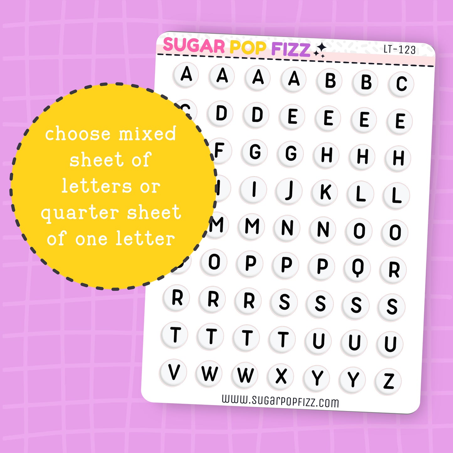 Bead LETTERS SMALL - LT123