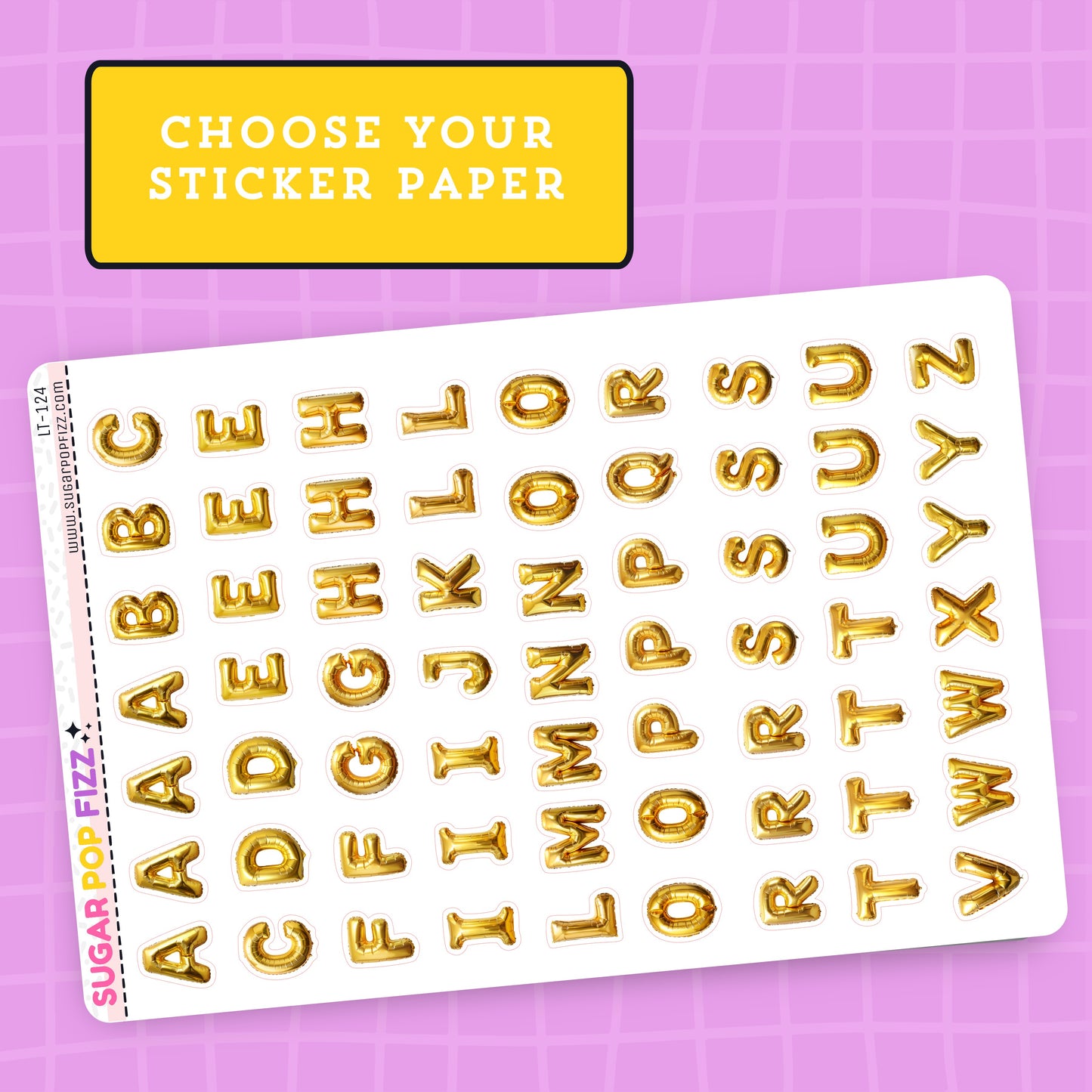 Gold Balloon LETTERS - LT124