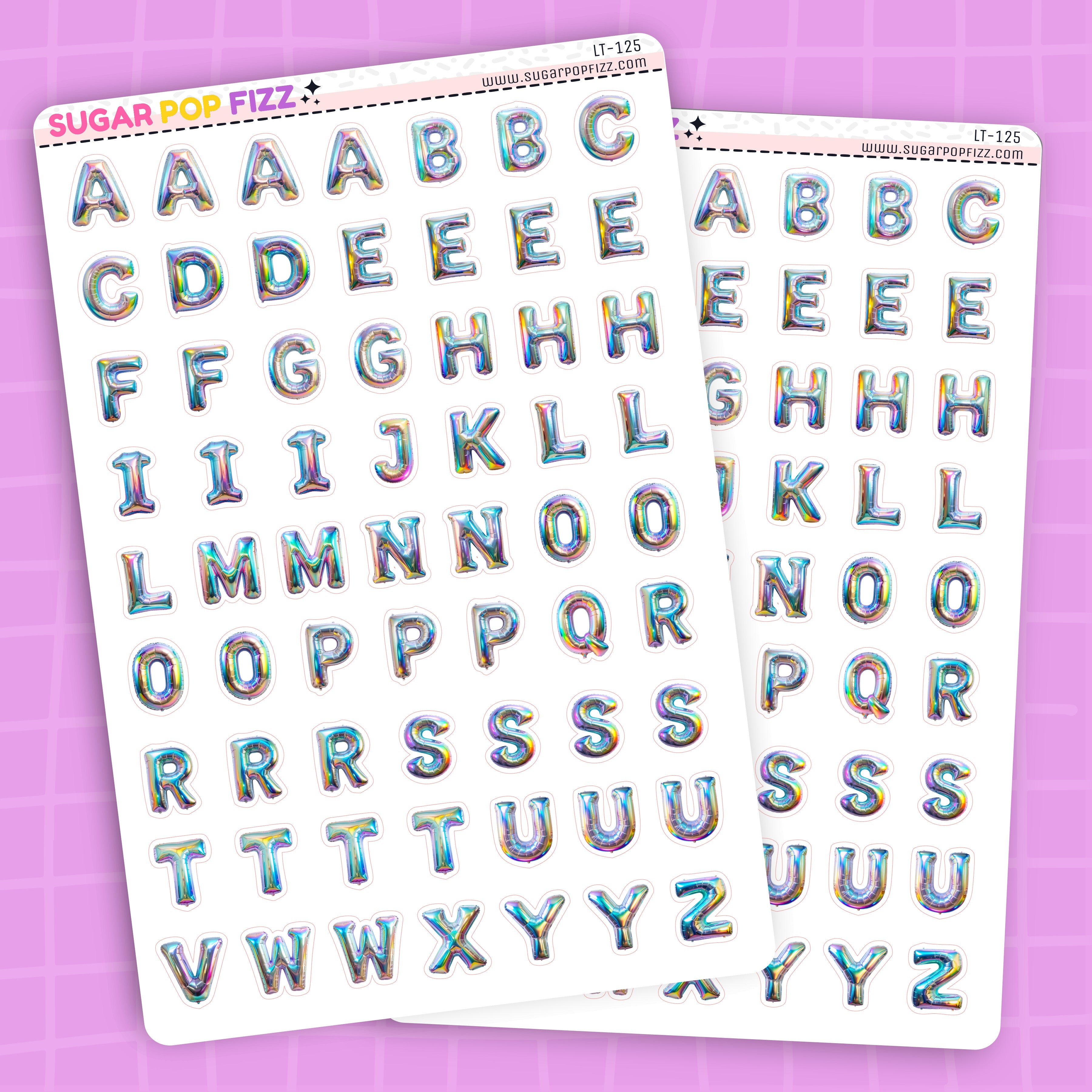 Holo Balloon LETTERS - LT125 – Sugar Pop Fizz