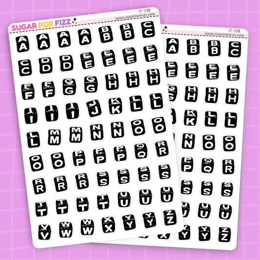 Square Bead LETTERS - LT128