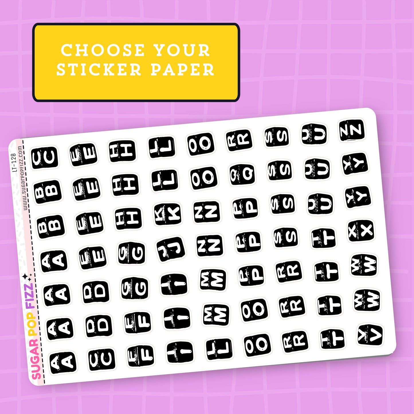 Square Bead LETTERS - LT128