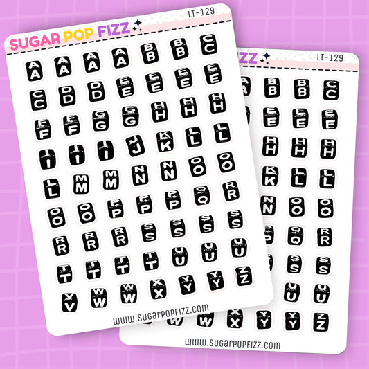 Square Bead LETTERS SMALL - LT129