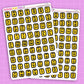 Yellow Square Bead LETTERS - LT133