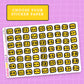Yellow Square Bead LETTERS - LT133
