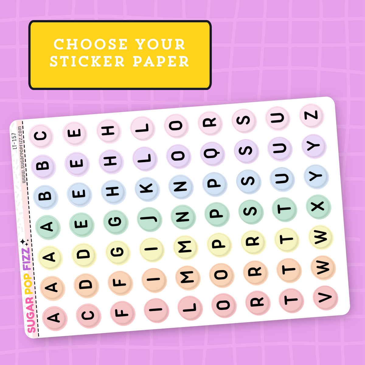 Pastel Rainbow Bead LETTERS - LT157