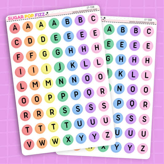 Rainbow Bead LETTERS - LT158