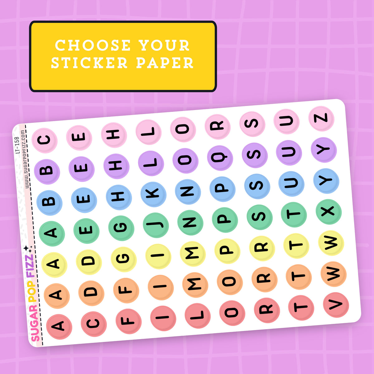 Rainbow Bead LETTERS - LT158