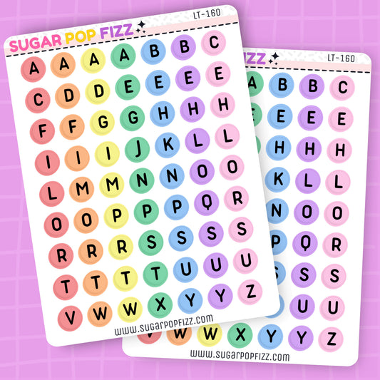 Rainbow Bead LETTERS SMALL - LT160
