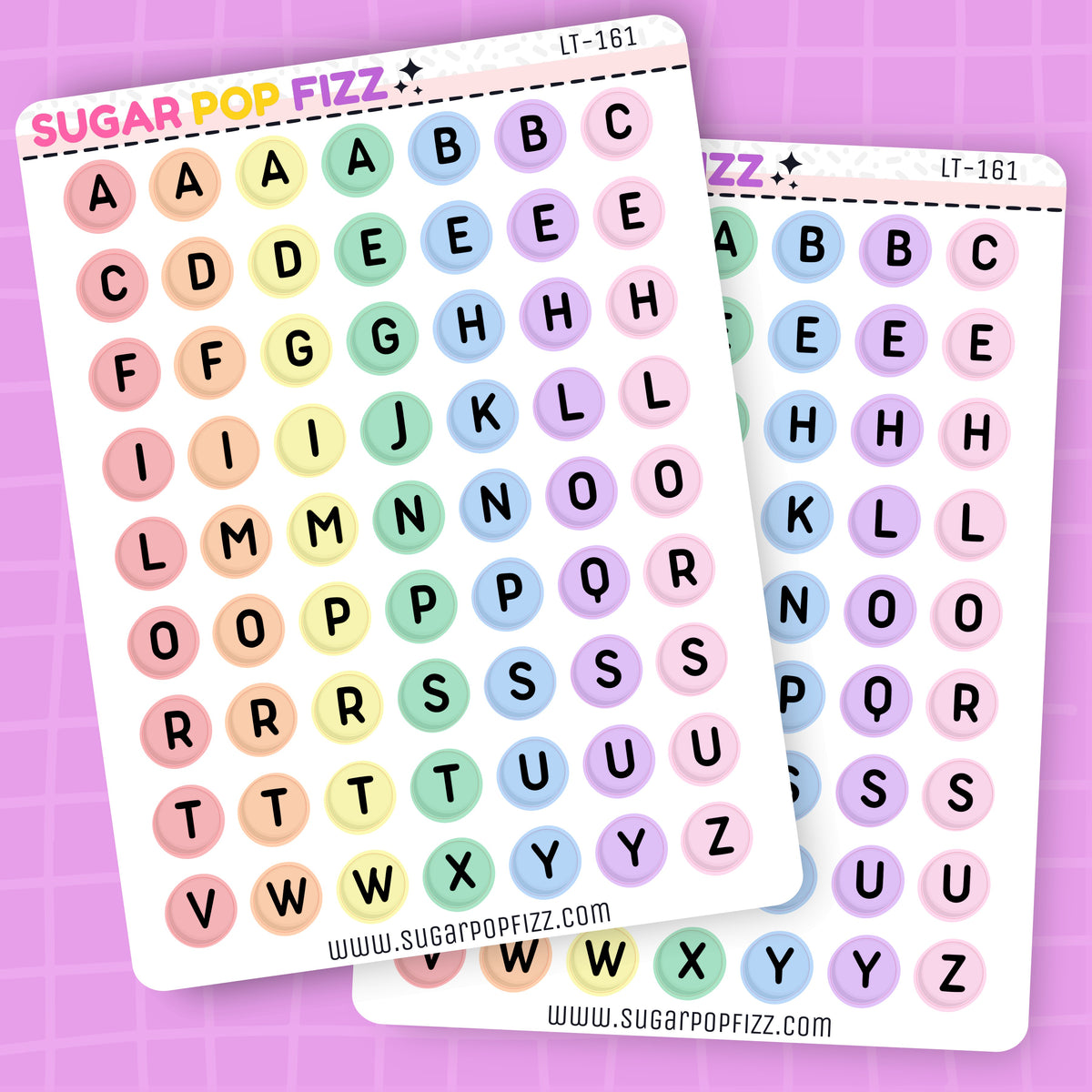 Pastel Rainbow Bead LETTERS SMALL - LT161