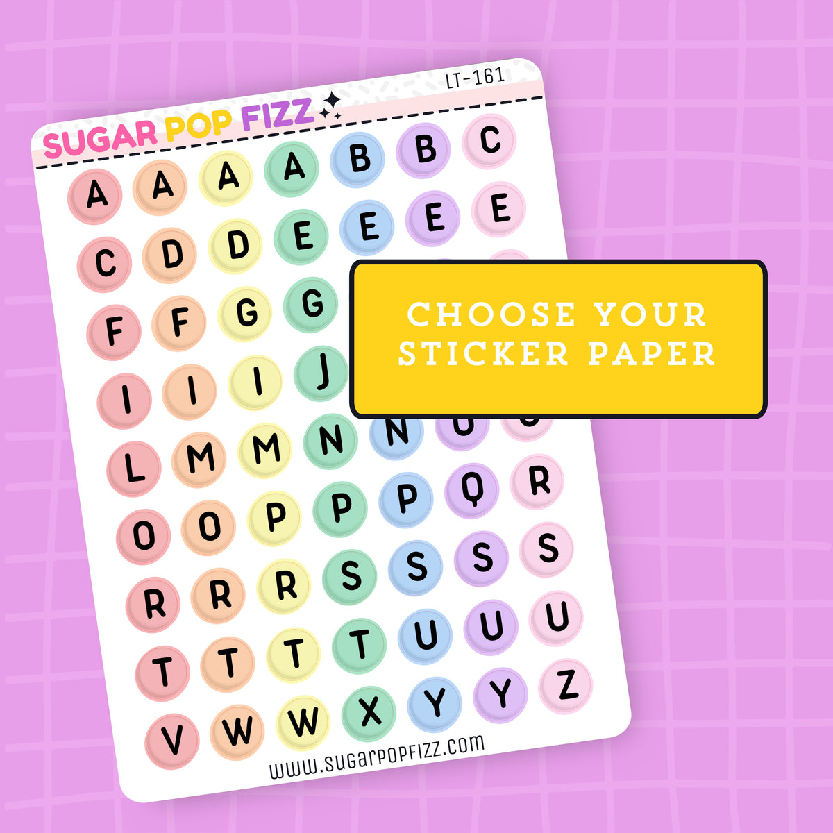 Pastel Rainbow Bead LETTERS SMALL - LT161