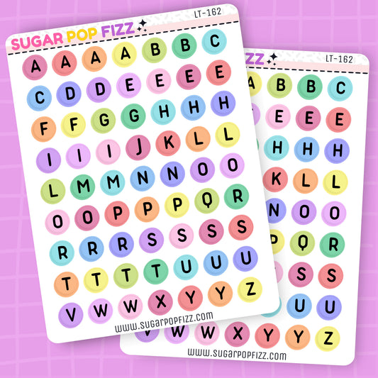 Collorful Rainbow Bead LETTERS SMALL - LT162