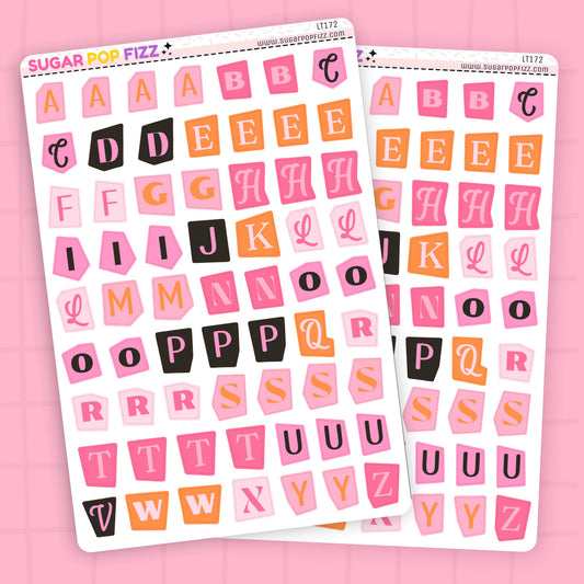Pink Halloween LETTERS - LT172