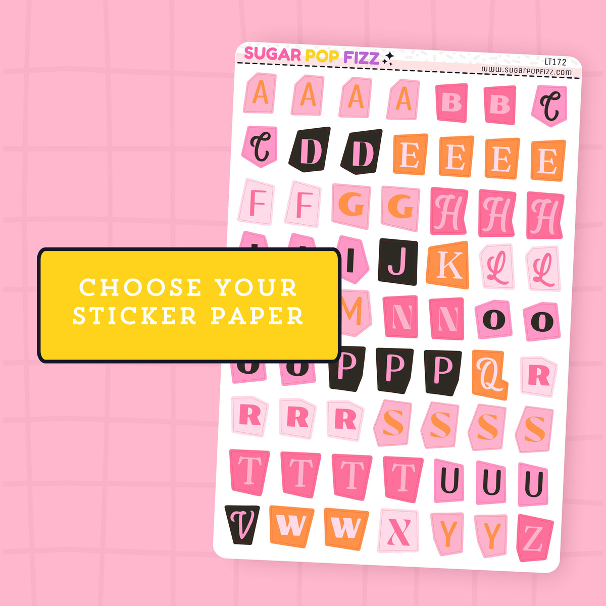 Pink Halloween LETTERS - LT172