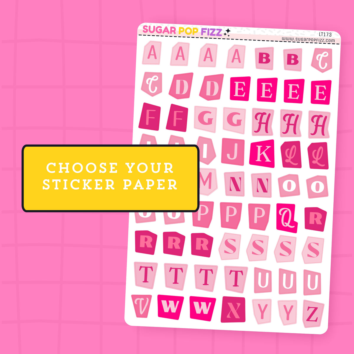 Pink Peppermint LETTERS - LT173