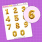 Gold Balloon LARGE NUMBERS - N104