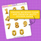 Gold Balloon LARGE NUMBERS - N104