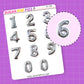 Silver Balloon LARGE NUMBERS - N105