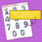 Holo Balloon LARGE NUMBERS - N106